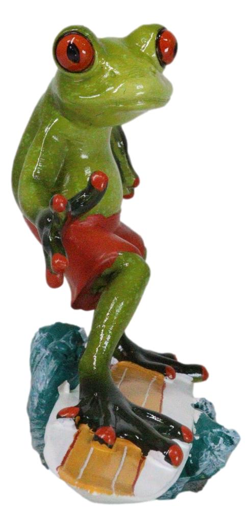 Classical Strings Symphony Green Toad Frog Playing The Violin Figurine