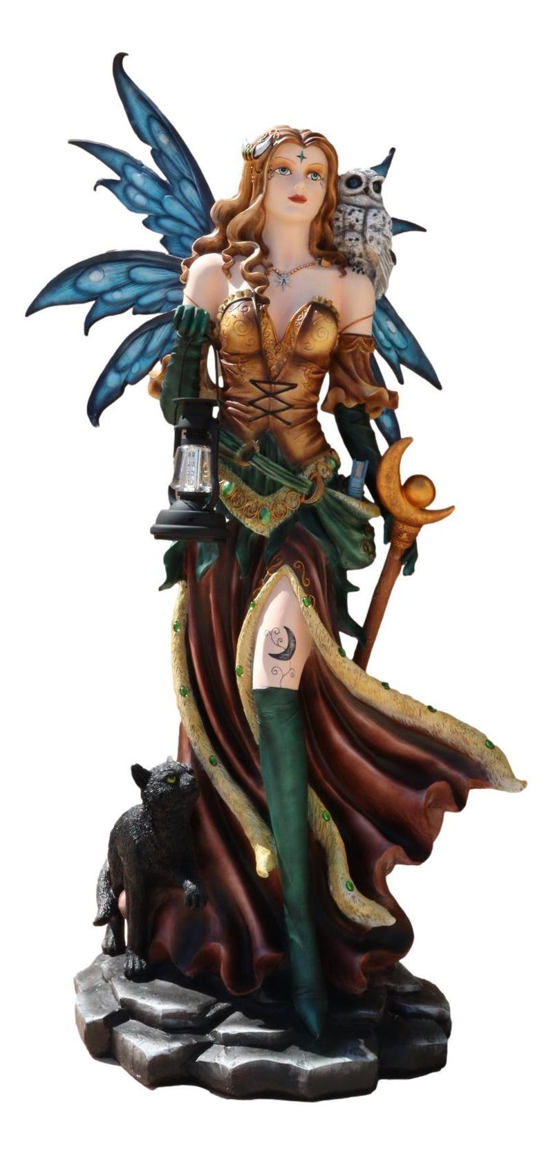 15567 Luminaire Lampe Figurine Fee Elfe Heroic Fairy Fantasy Gm 36 Cm • EUR  78,00