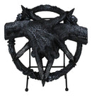 Baphomet Clawed Hands Pentagram Fallen Star Skulls Circle Of Evil Desktop Plaque