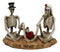 Love Never Dies Skeleton Bridal Wedding Couple With Rose by Red Heart Figurine