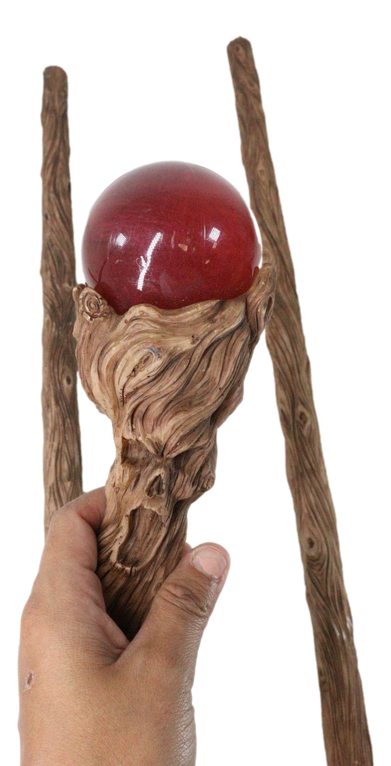 Twisted Tree Whispering Ghosts Skull Decorative 67"L Prop Cosplay Staff Cane