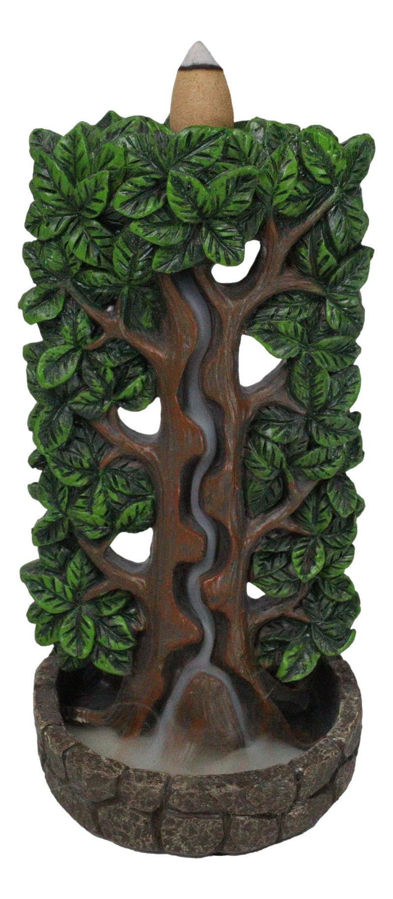 Ethereal Forest Crann Bethadh Celtic Tree of Life Backflow Incense Burner Decor