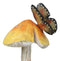 Enchanted Fairy Garden Yellow Toadstool Mushrooms Monarch Butterflies Figurine