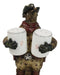 Western Texas Cowboy Armadillo Spice Sheriff Salt And Pepper Shakers Holder