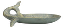 Cast Iron Rustic Verdigris Sperm Whale Trinket Coins Jewelry Tray Dish Decor