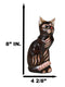 Balinese Wood Handicrafts Adorable Chocolate Feline Cat With Red Nose Figurine