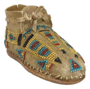 Rustic Tribal Native Indian Moccasin Shoe Shaped Coin Money Bank Jar Figurine