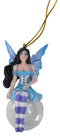 Aquamarine Flora Bubble Rider Fairy Ornament Amy Brown Holiday Collection Accent