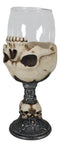 Death Inverted Half Skull Graveyard Labyrinth Skeleton Wine Goblet Glass Chalice