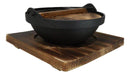 Cast Iron Japanese Sukiyaki Shabu Nabe Personal Cooking Hot Pot With Trivet 8"D