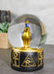 Ancient Egyptian Hieroglyphic Eye of Horus Ankh and Falcon Bird Water Globe