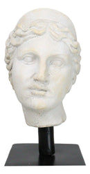 Classical Greek Roman Goddess Aphrodite Head Bust Replica On Black Base Statue