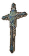 Southwestern Tribal Indian Feather And Turquoise Arrows Faux Wooden Wall Cross