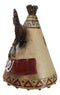 Rustic Southwestern Tribal Indian Teepee Hut Eagle Money Piggy Bank Figurine