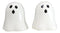 Halloween Gothic Spooky White Cloaked Ghosts Ceramic Salt And Pepper Shakers Set