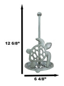 Cast Iron Marine Giant Sea Turtle Scroll Patterns Kitchen Paper Towel Holder