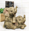 Jungle Frolic Safari Savanna Elephant Baby Calves Playing Together Figurine