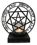 Wicca Occultic Angels and Demons Sacred Mystic Sigils Metal Votive Candle Holder