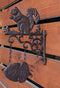 Cast Iron Rustic Farmhouse Squirrel Welcome Acorn Fleur De Lis Wall Bracket Sign