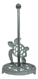 Cast Iron Marine Giant Sea Turtle Scroll Patterns Kitchen Paper Towel Holder