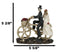 Wedding Skeletons Bride And Groom Riding Skeletal Bones Roses Bicycle Figurine