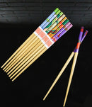 5 Pairs Of Imperial Hotel Peacock Rug Frank Wright Ridged Wooden Chopsticks Set