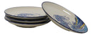 Pack Of 4 Hokusai The Great Wave Of Kanagawa Mount Fuji Round Appetizer Plates