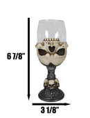 Death Inverted Half Skull Graveyard Labyrinth Skeleton Wine Goblet Glass Chalice