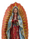 Colorful Devotional Blessed Virgin Our Lady of Guadalupe Statue With Ornate Base