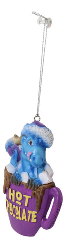 Ruth Thompson Blue Dragon in Hot Chocolate Cup Christmas Tree Hanging Ornament