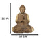 Acacia Wood Large Meditating Buddha Gautama Amitabha In Prayer Statue 21"H