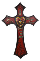 Rustic Western Love Hope Amazing Grace Lord Hear My Prayer Wall Cross Decor