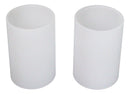 Ebros Pack Of 2 White Glass Cylinder Replacement For Oil Warmer Heating Bulbs