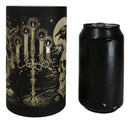 Gothic Poe's Raven On Skull And Books Of Bibliography LED Etched Glass Lantern