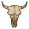 Rustic Western MDF Wood Bison Cow Skull Cutout Wall Decor Plaque 16.25"L