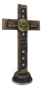 Patriotic United States Army Medallion Flags And Stars Memorial Standing Cross