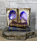 Magic Spell Pentagram Books With Secret Caverns LED Miniatures Display Stand