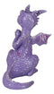 Night Fury Purple Twilight Dragon Figurine 3.75"H Miniature Wishing Dragon Decor