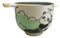 Bamboo Forest Green Panda Bear Ceramic Donburi Ramen Bowl With Chopsticks Set