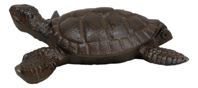 Rustic Cast Iron Sea Turtle Decorative Secret Key Concealer Trinket Box Figurine