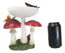 Enchanted Fairy Garden Toadstool Mushrooms With Monarch Butterflies Figurine