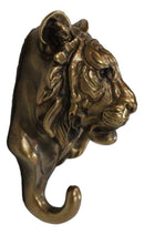 Ebros Bronzed Bengal Tiger Bust Wall Hook Hanger Forest Jungle Trophy Taxidermy Tigers