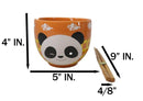 Orange Lucky Panda Bear Ceramic Donburi Ramen Soup Bowl With Chopsticks Set