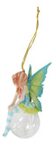 Green Clover Bubble Rider Fairy Hanging Ornament Amy Brown Holiday Collection