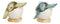 Pack Of 2 Marine Blue And Green Sea Turtle Hatchlings In Egg Shells Figurines