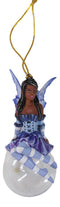 Blue Violet Bubble Rider Fairy Ornament Amy Brown Holiday Collection Accent