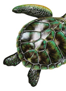 Marine Ocean Harmony Series Green Bermuda Elegant Sea Turtle Metal Wall Decor