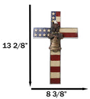 Patriotic American Flag Star Spangled Banner With Liberty Bell Eagle Wall Cross