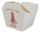 Oriental Buddha Pagoda Asian Takeout To Go Box Serving Bowl With Chopsticks Set