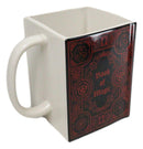 Red Book Of Magic Witchcraft New Age Arcane Arts Ceramic Boxy Square Shaped Mug